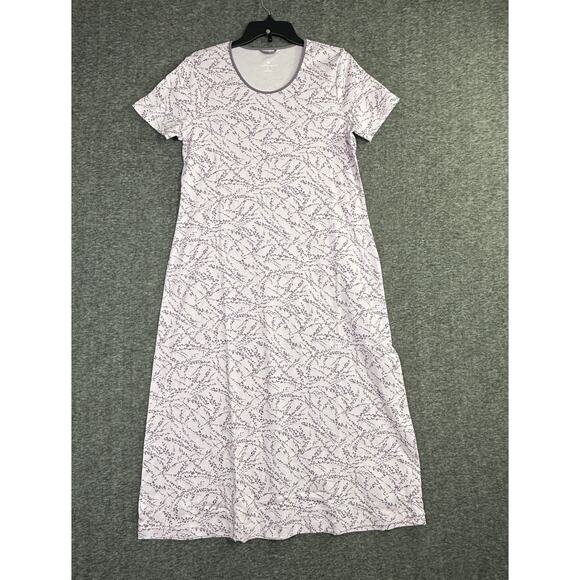 Lands' End Other - Lands' End Women's Nightgown Size M Cotton Floral Purple Midcalf